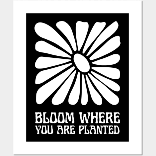 Floral Fortitude: Bloom Where You Are Planted Motivational Posters and Art